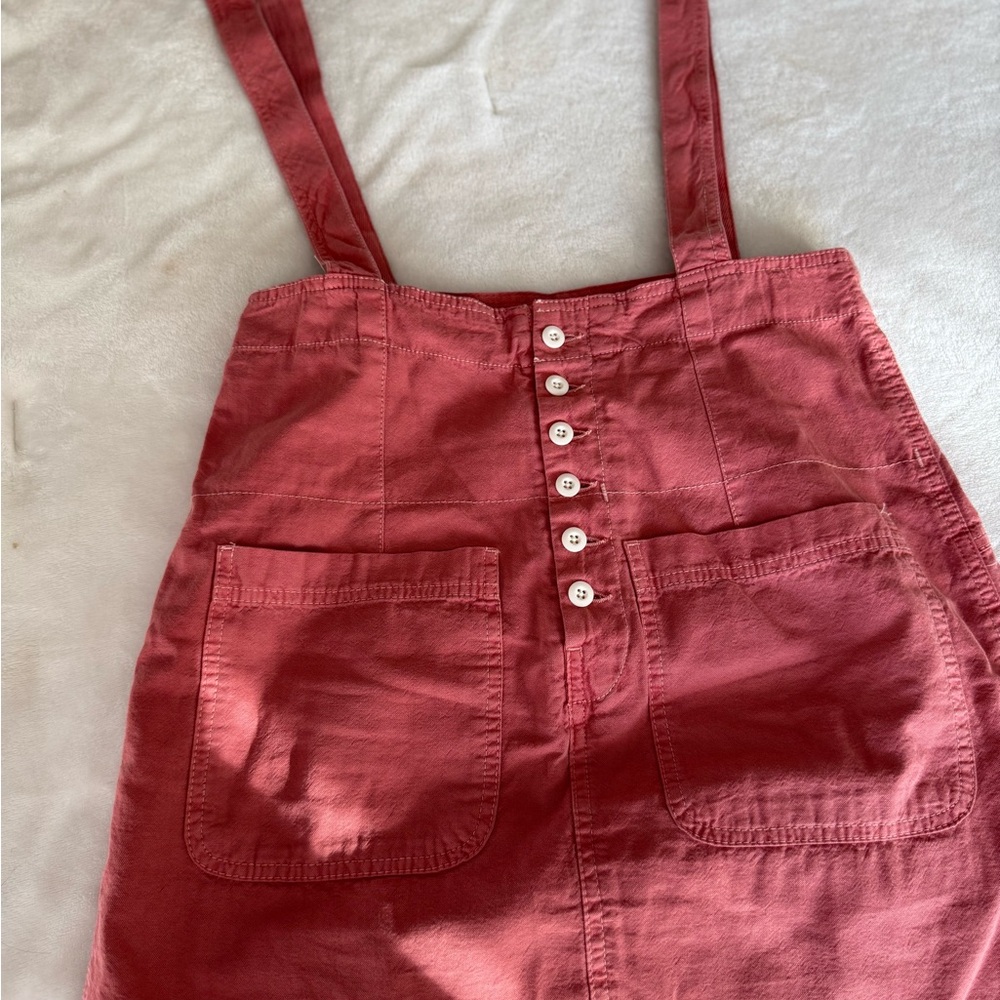 Free People - Button-Front Pinafore Skirt